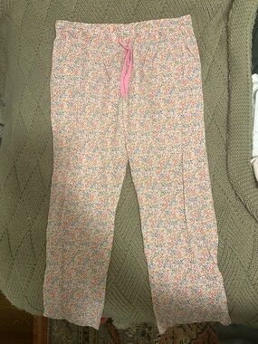 Xhilaration Pink Floral Lounge Pajama Pants with Pink Drawstring